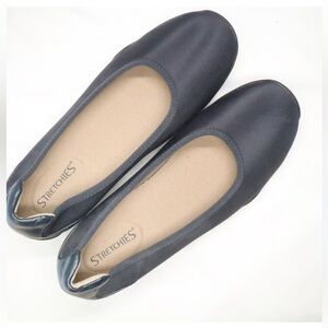 STRETCHIES PEWTER BALLET FLATS